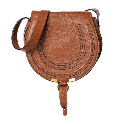 Chloe Calfskin Mini Marcie Round Crossbody Bag Tan 1 of 7