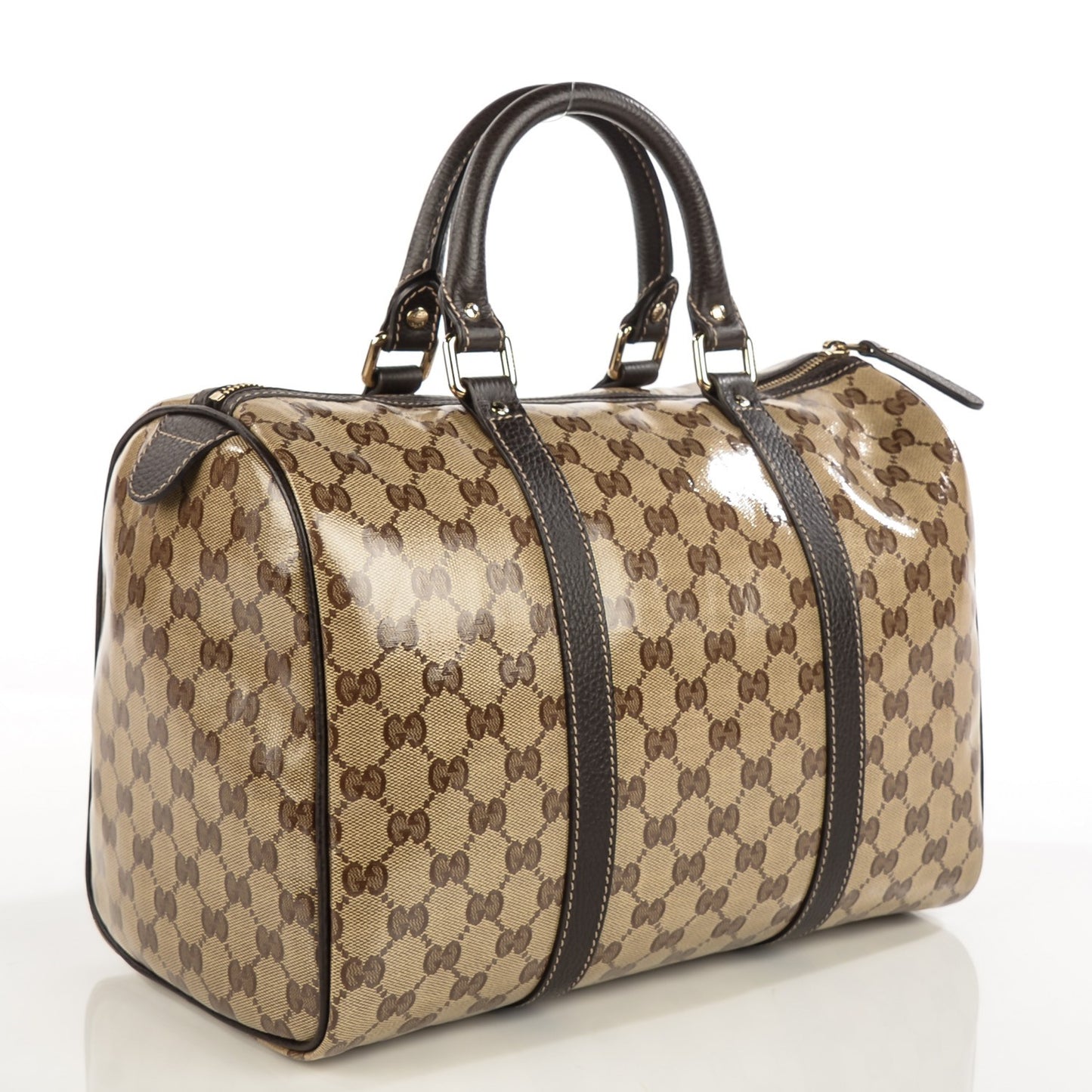 Crystal Monogram Dollar Calfskin Medium Joy Boston Beige Ebony Testa di Moro