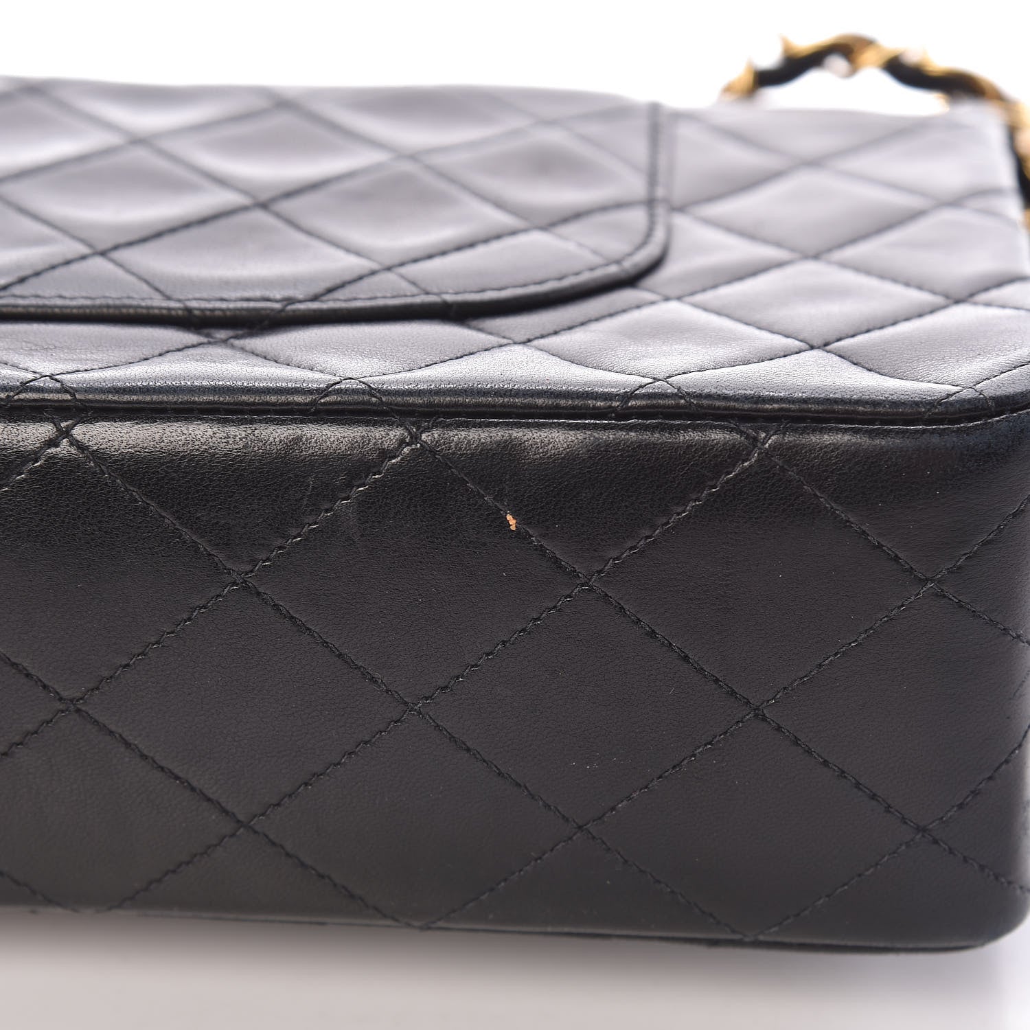 Chanel Lambskin Quilted Medium Double Flap Black 17 of 19
