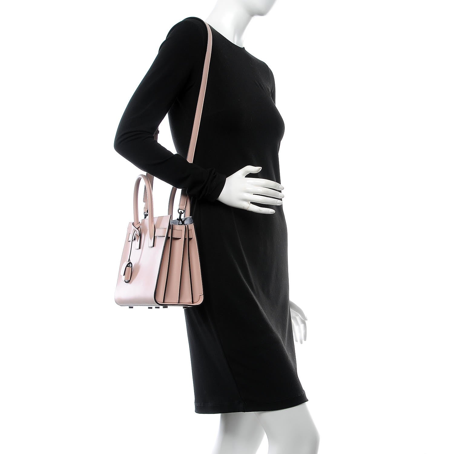 Saint Laurent Smooth Calfskin Baby Sac De Jour Pale Pink 2 of 7