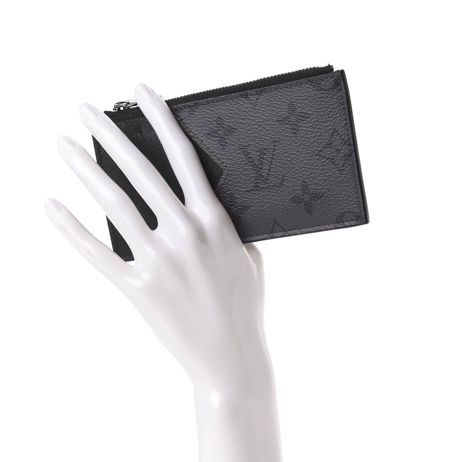 Louis Vuitton Reverse Monogram Eclipse Taiga Coin Card Holder 2 of 9