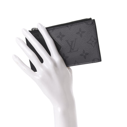 Louis Vuitton Reverse Monogram Eclipse Taiga Coin Card Holder 2 of 9