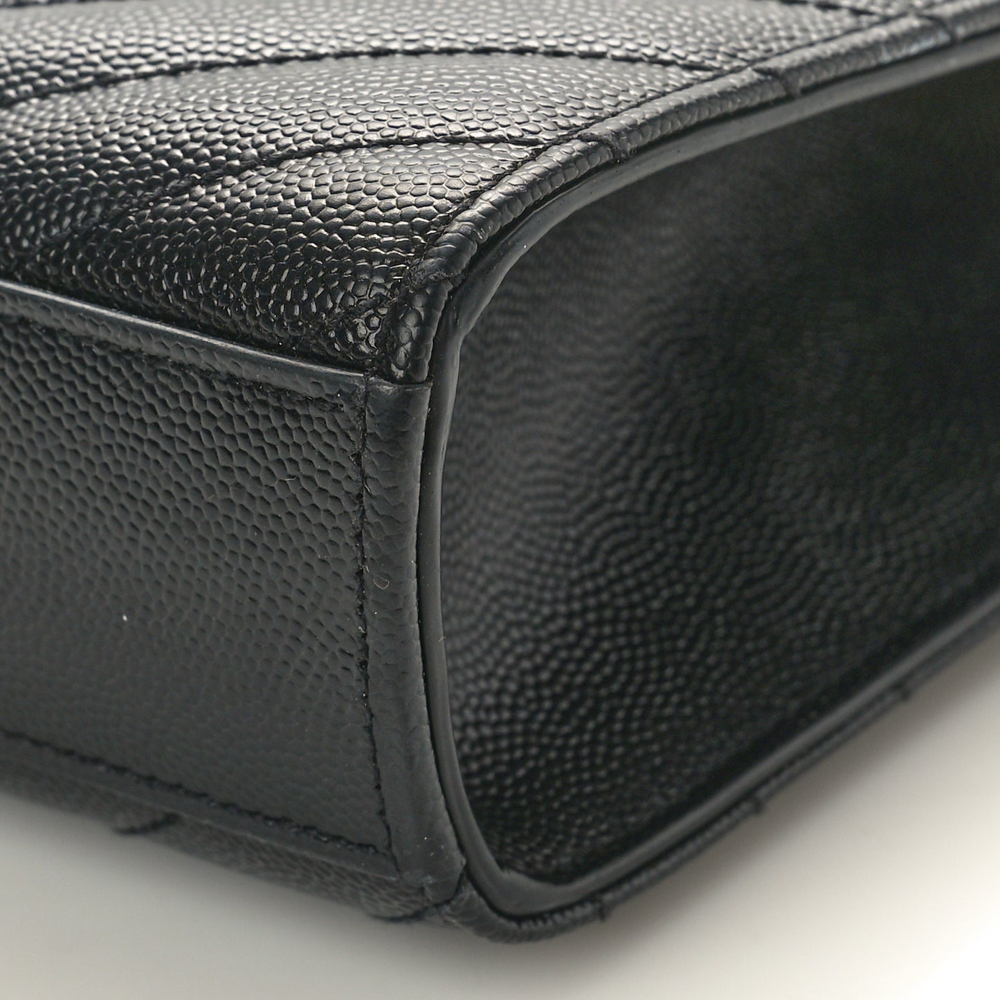 Grain De Poudre Matelasse Chevron Medium Monogram Satchel Black