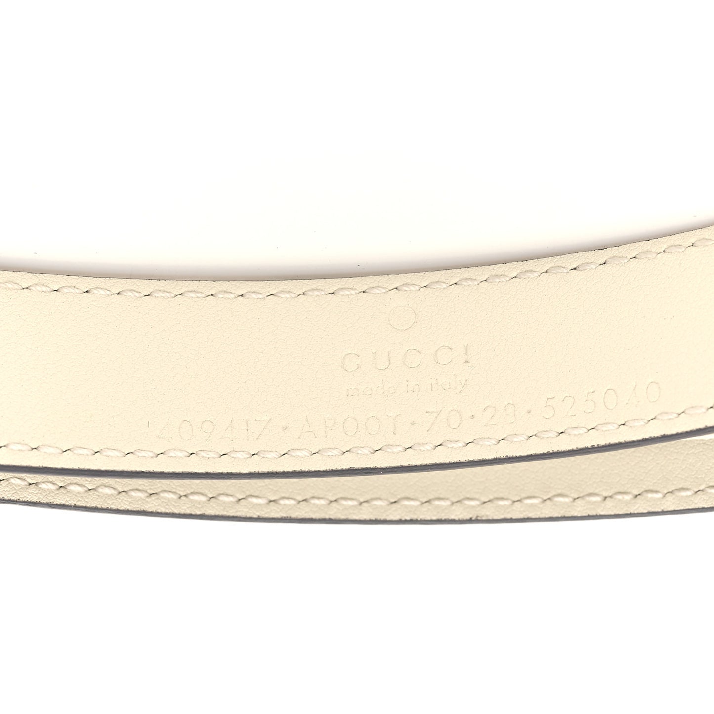 Calfskin Double G 20mm Belt 70 28 Mystic White