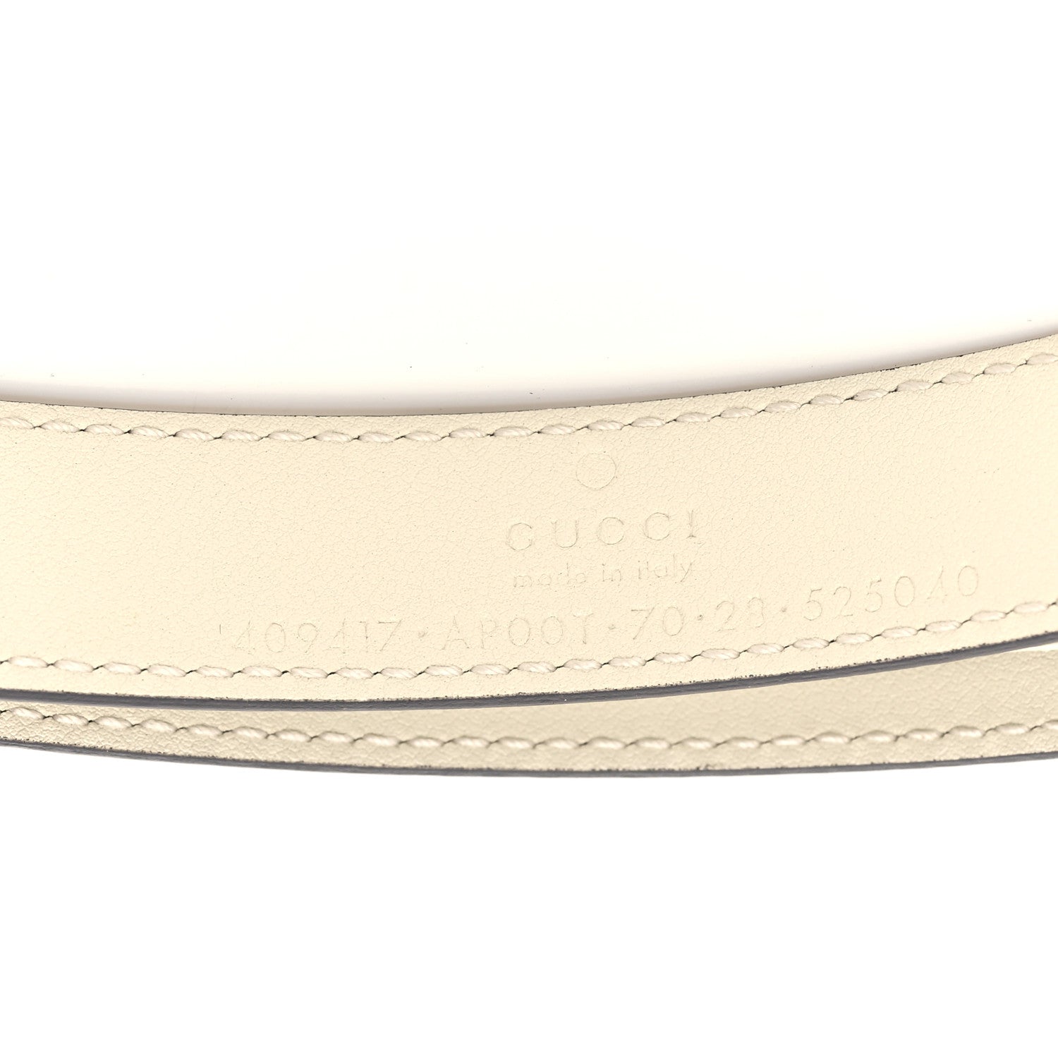Gucci Calfskin Double G 20mm Belt 70 28 Mystic White 3 of 5