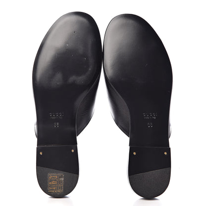 Gucci Malaga Kid Horsebit Slide Sandals 35 Black 7 of 9
