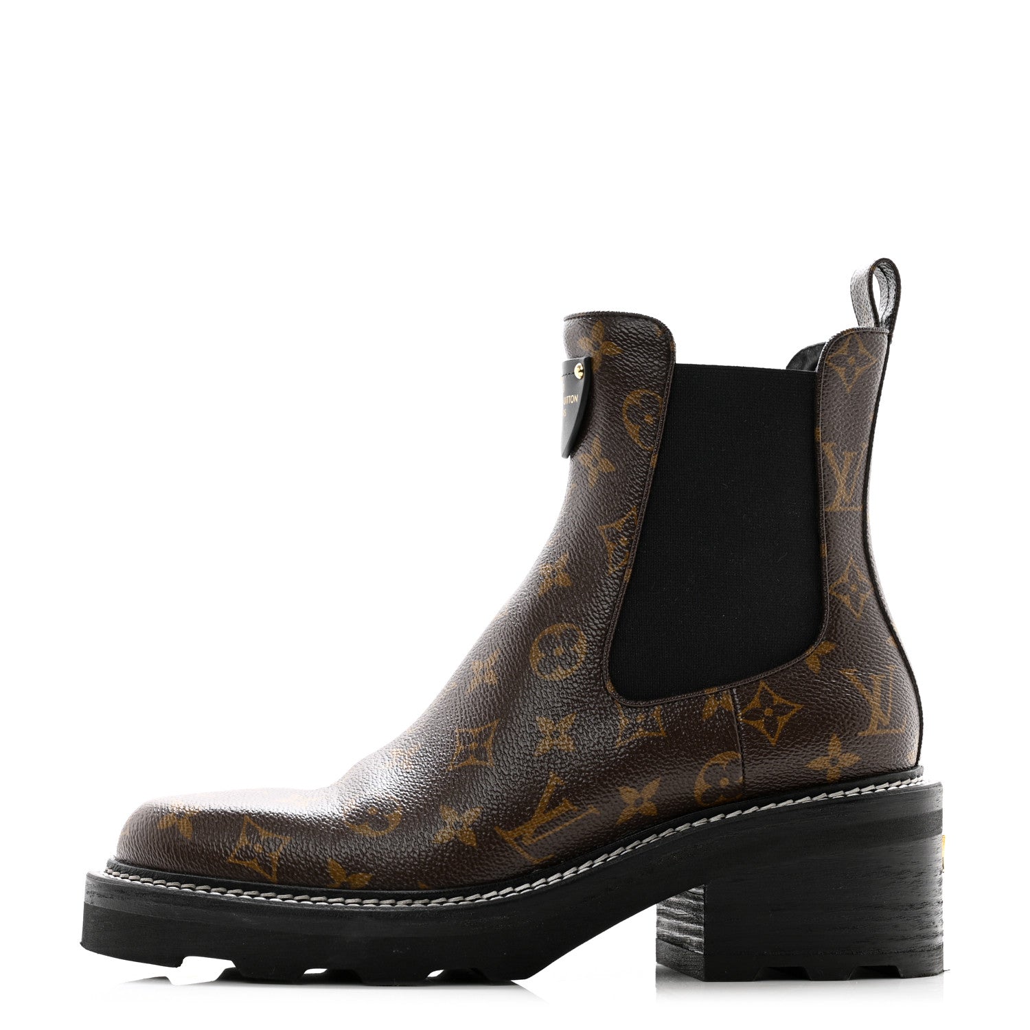 Louis Vuitton Patent Monogram LV Beaubourg Ankle Boots 41 Black 1 of 11