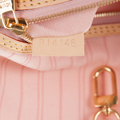 Louis Vuitton Damier Azur Delightful MM Rose Ballerine 7 of 7