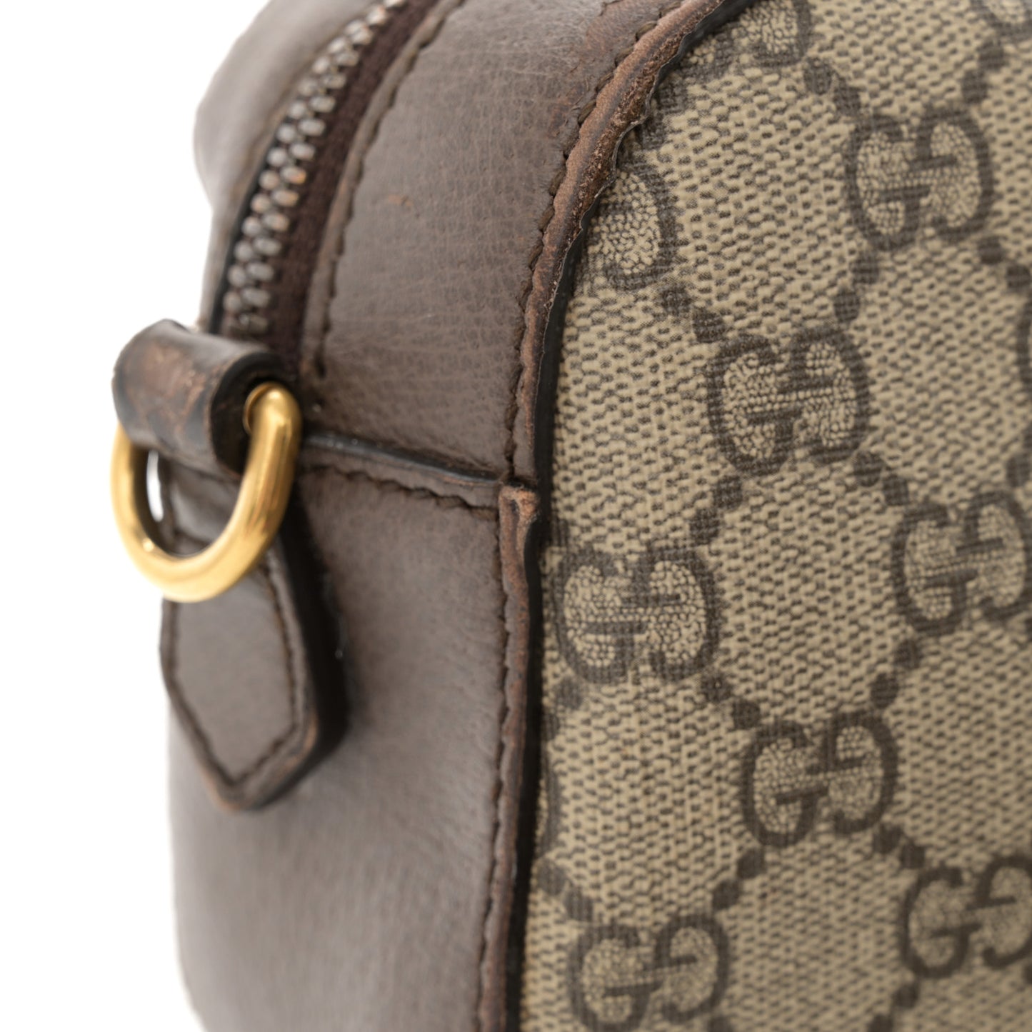 GG Supreme Monogram Web Neo Vintage Shoulder Bag Beige New Acero Crop