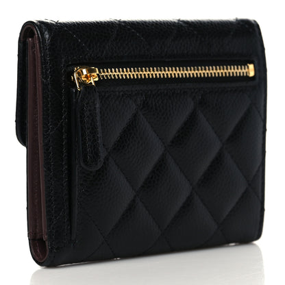 Chanel Caviar Quilted Compact Flap Wallet Black 3 of 9