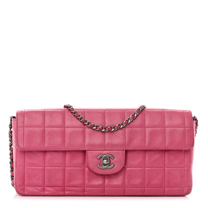 Chanel Lambskin East West Chocolate Bar Flap Pink 1 of 13