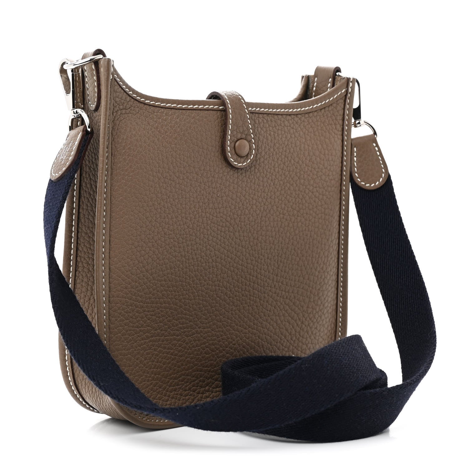 Hermes Taurillon Clemence Amazone Evelyne TPM Etoupe Bleu Indigo 3 of 11