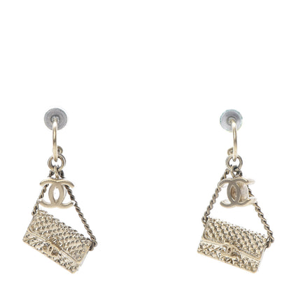 Chanel CC Flap Bag Drop Earrings Gold 1 of 4