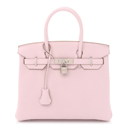 Hermes Taurillon Clemence Birkin 30 Mauve Pale 1 of 11