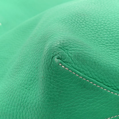 Hermes Taurillon Clemence Double Sens 36 Reversible Tote Menthe Colvert 17 of 20