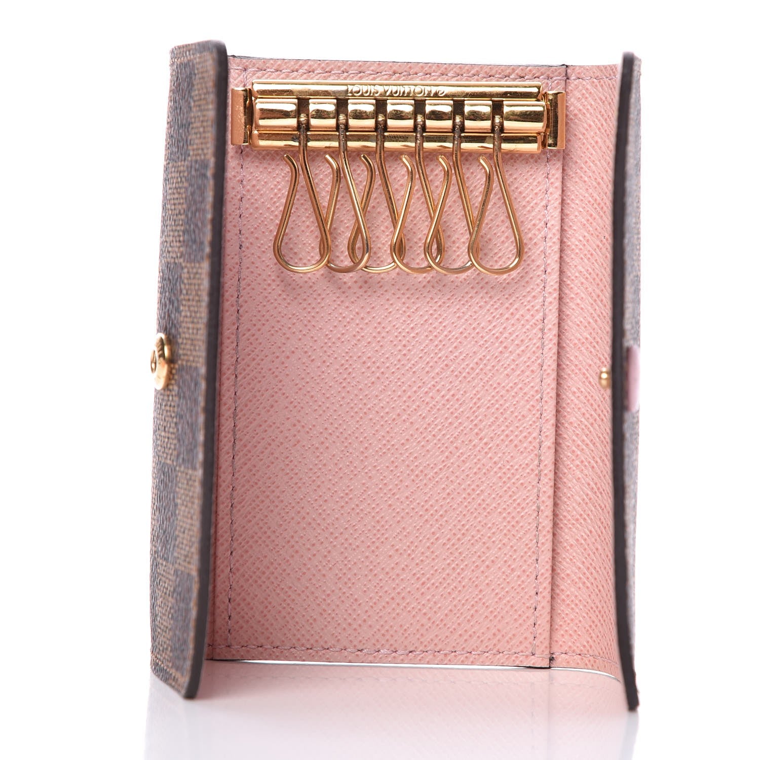 Louis Vuitton Damier Ebene Multicles 6 Key Holder Rose Ballerine 5 of 8