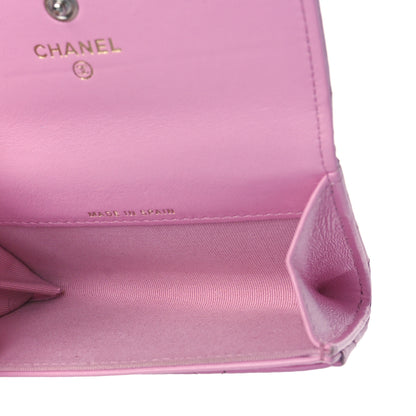 Chanel Lambskin Quilted Chanel 19 Flap Card Holder Pink 5 of 11