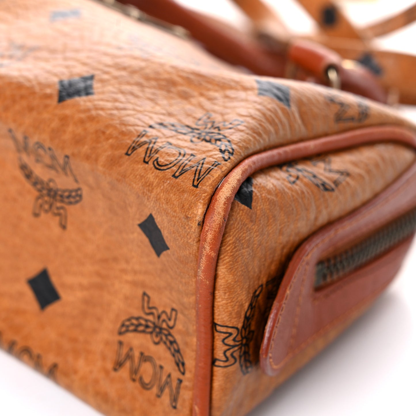 Visetos Mini Boston Bag Cognac