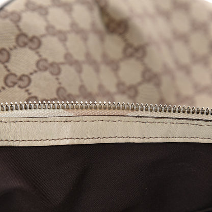 Gucci Monogram Large Biba Studded Hobo Off White 19 of 22