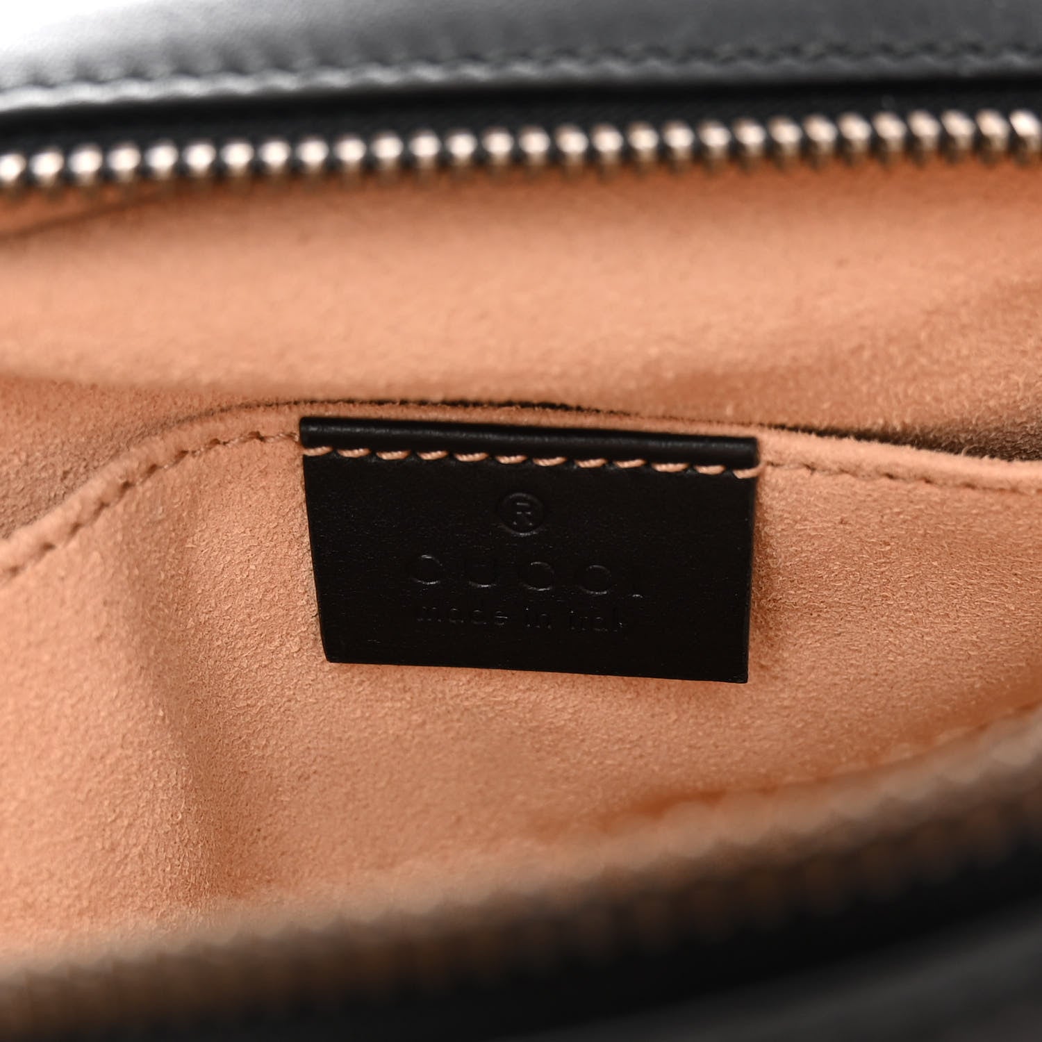 Gucci Calfskin Matelasse GG Marmont Belt Bag 85 34 Black 5 of 8