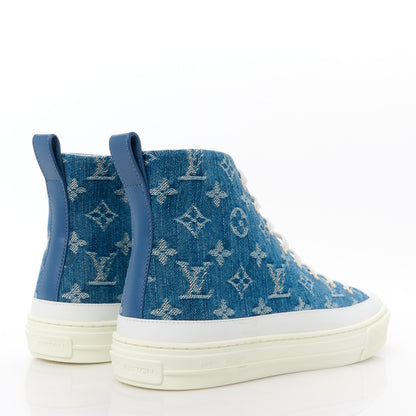 Louis Vuitton Denim Monogram Stellar Sneaker Boots 40 Bleu Jeans 39 Blue 4 of 9