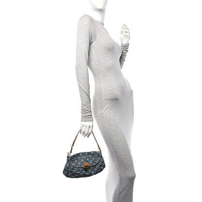 Louis Vuitton Monogram Denim Mini Pleaty Blue 2 of 9