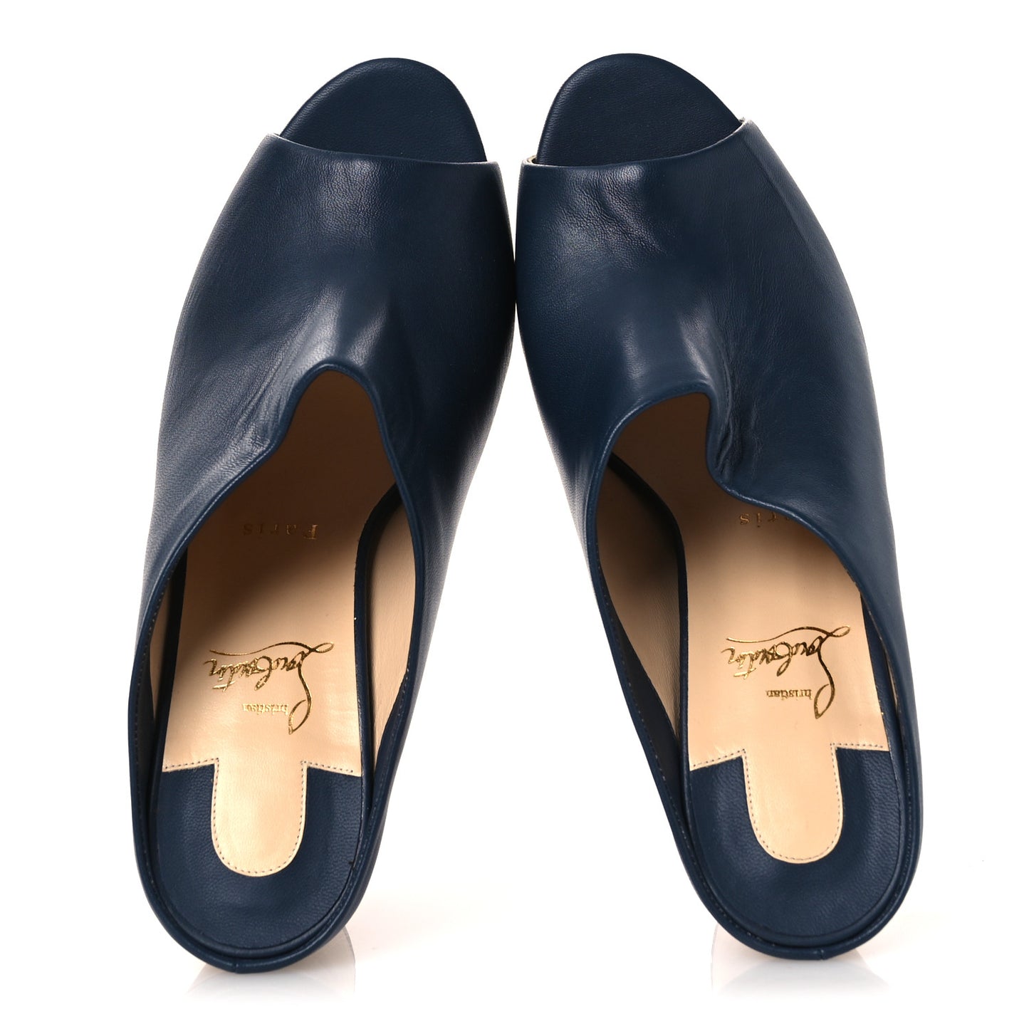 Nappa Corinthe 100 Peep Toe Mule 40.5 40.5 Version Denim