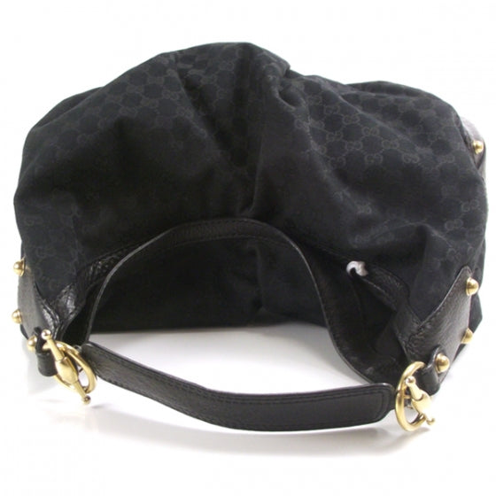 Gucci Monogram Large Jockey Hobo Black 5 of 11