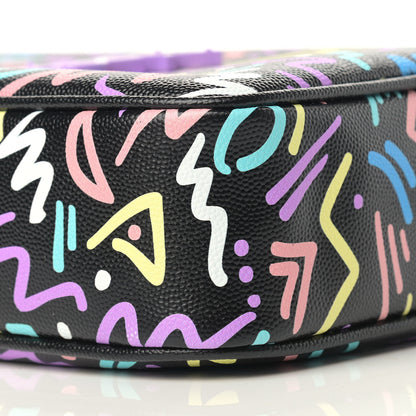 Saint Laurent Grain De Poudre Medium Classic Monogram Multicolor Graphic Print Lou Camera Bag Black 9 of 9