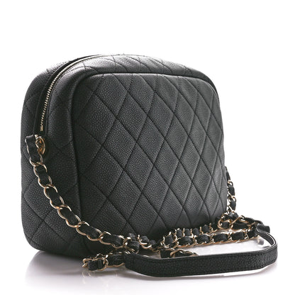 Chanel Iridescent Caviar Quilted Small Coco Tassel Camera Case Black 3 of 10