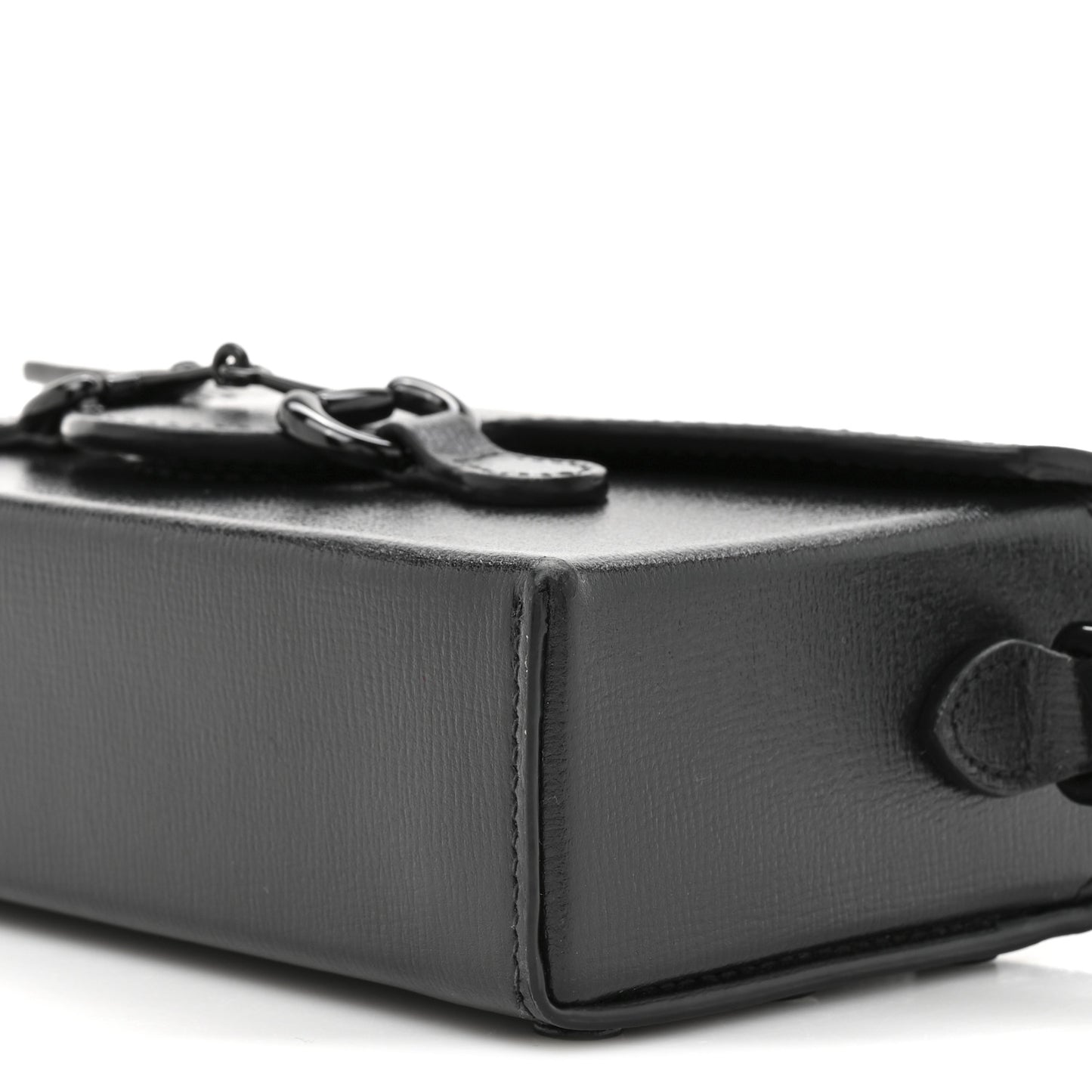 Azalea Calfskin Monochrome Mini Horsebit 1955 Shoulder Bag Black
