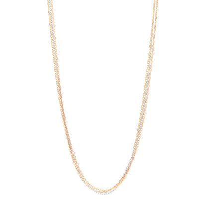 Cartier 18K Pink Yellow White Gold Three Chain Necklace 1 of 5