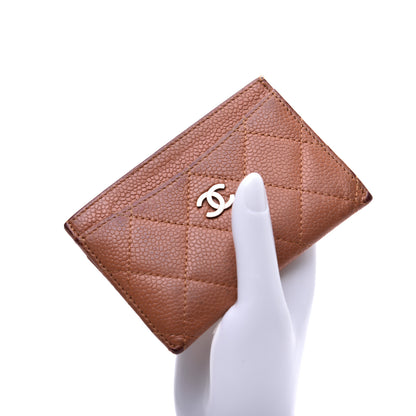 Chanel Caviar Quilted Card Holder Brown 2 of 13
