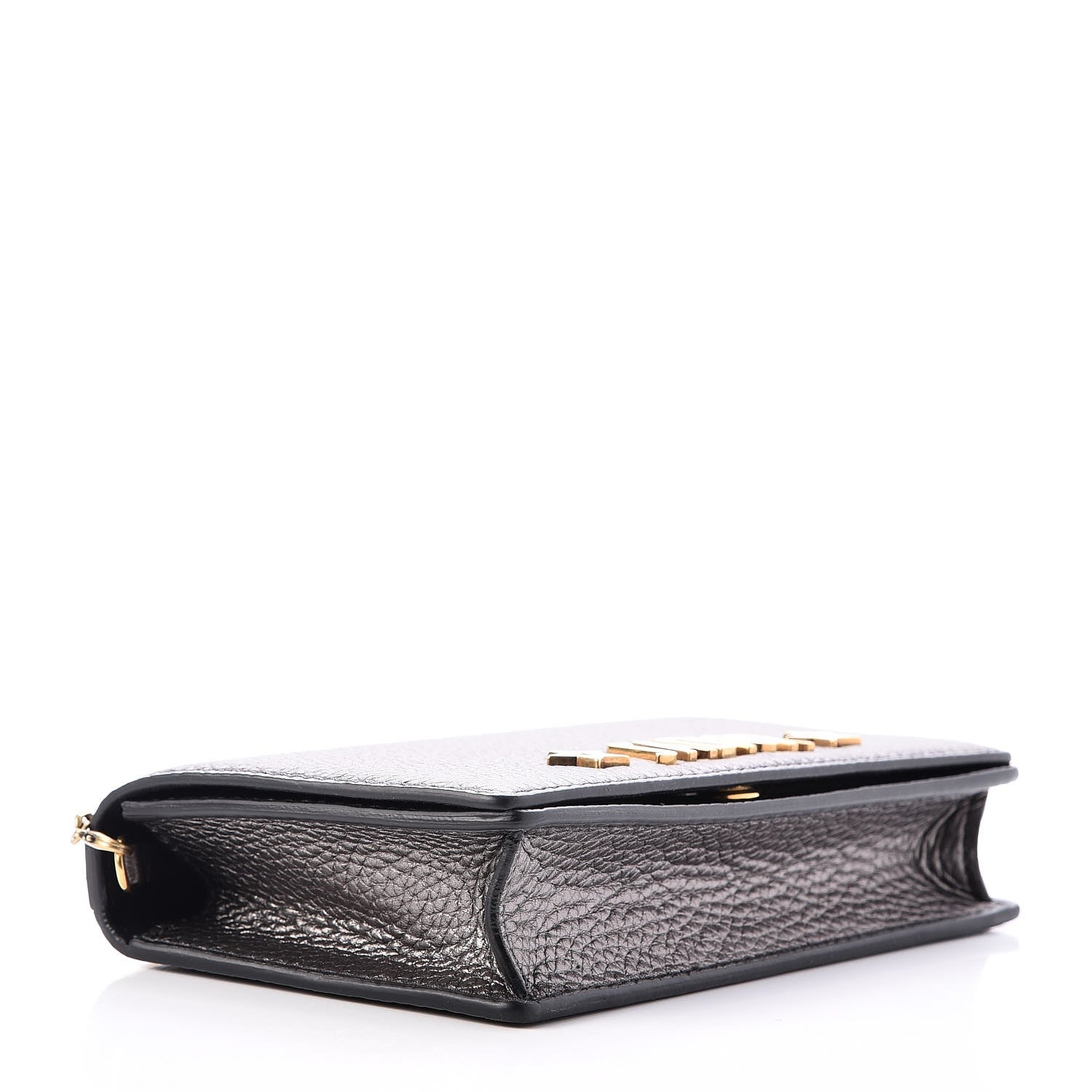 Christian Dior Metallic Grained Calfskin J'adior Clutch Gunmetal 4 of 7