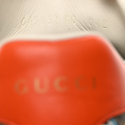 Gucci X DISNEY GG Supreme Monogram Web Donald Duck Womens Ace Sneakers 40 Beige New Acero Orange 7 of 8