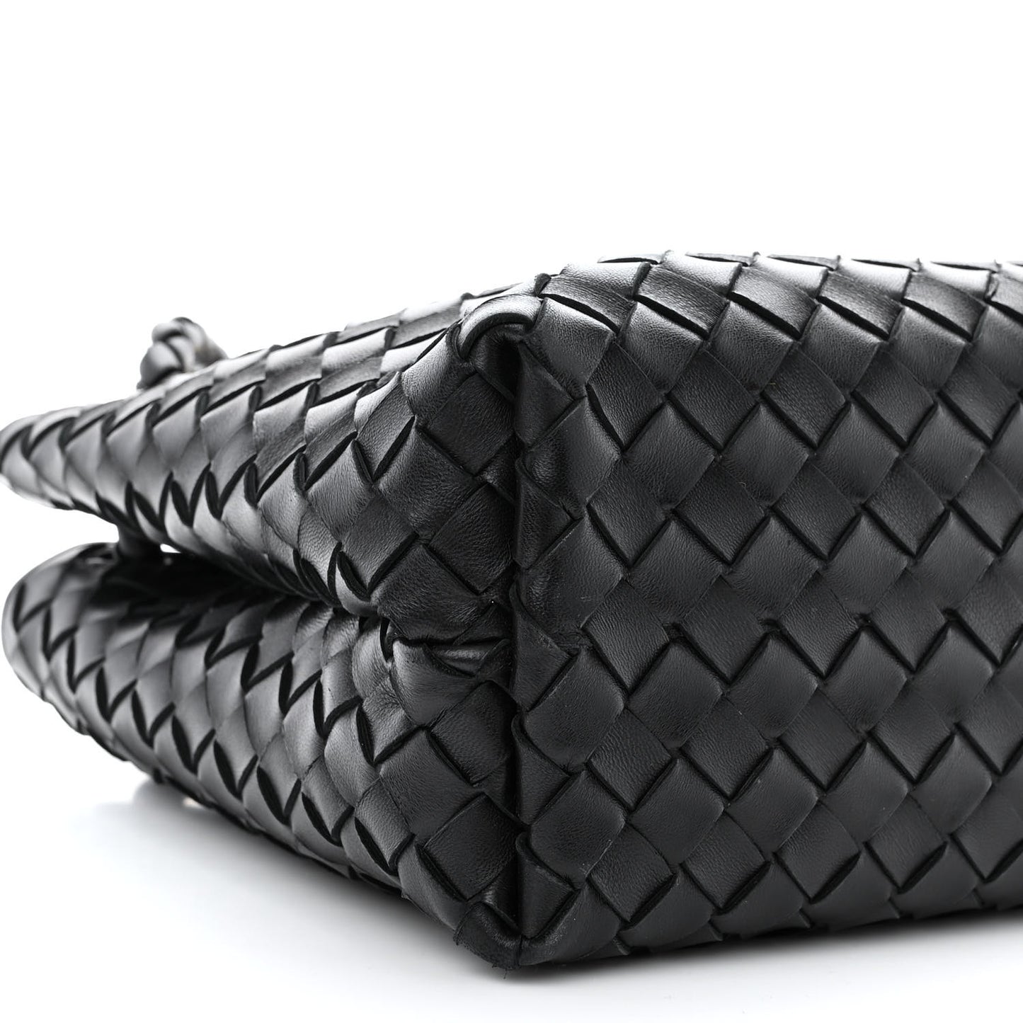 Nappa Intrecciato Medium Andiamo Shoulder Bag Black