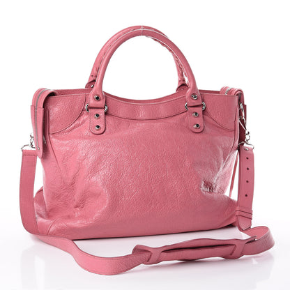 Balenciaga Agneau Classic Silver Hardware Velo Rose Hortensia 2 of 10