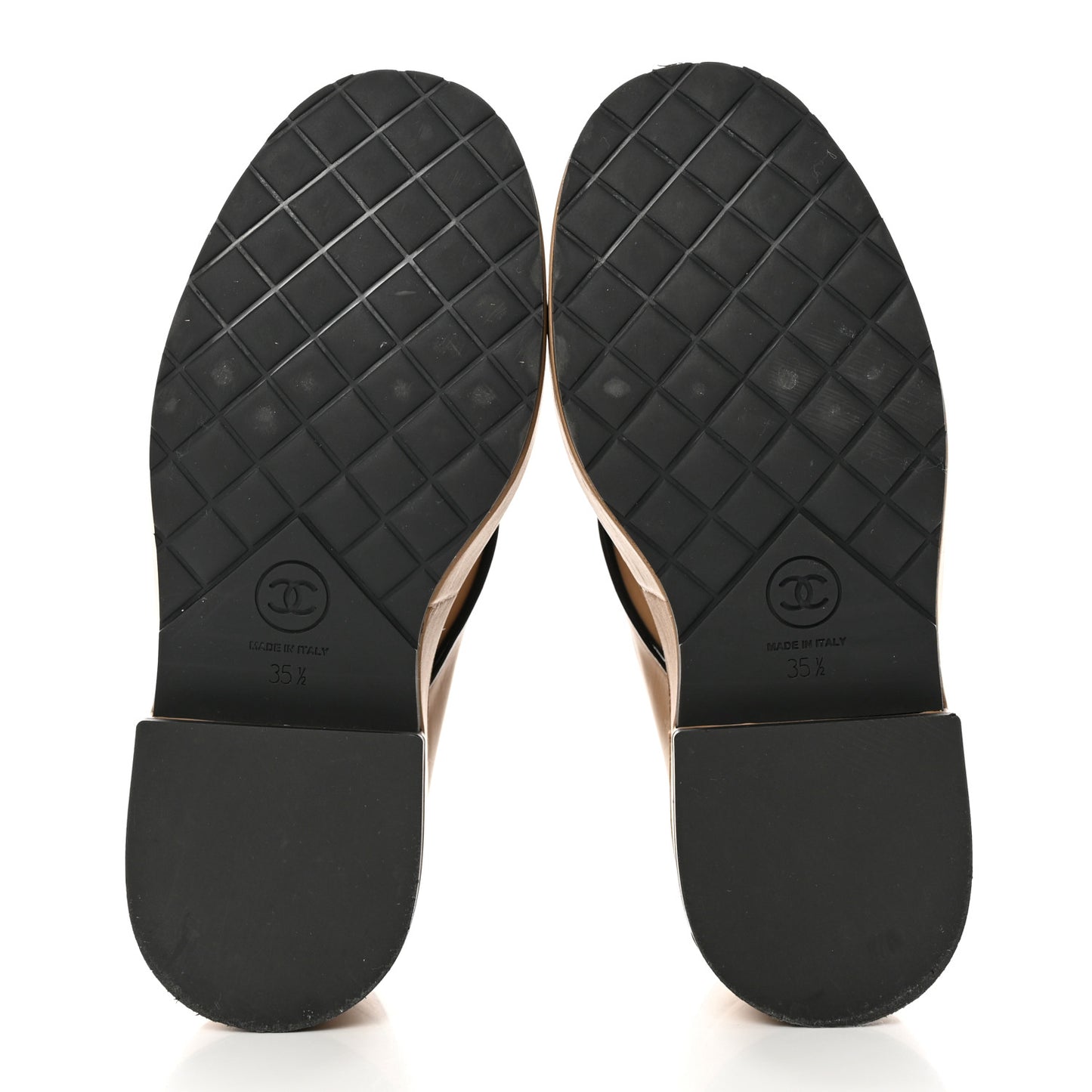 Calfskin Lace Up CC Short Boots 35.5 Beige Black