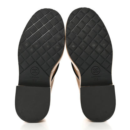 Chanel Calfskin Lace Up CC Short Boots 35.5 Beige Black 6 of 20