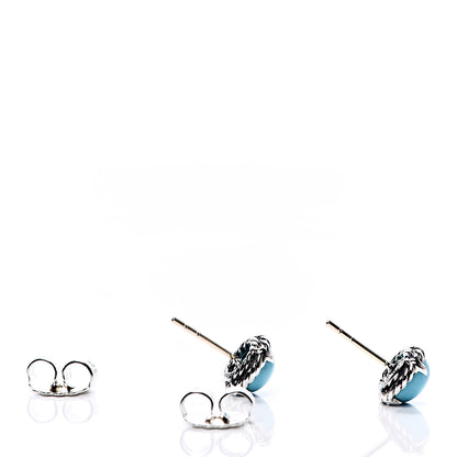 David Yurman Sterling Silver Turquoise Chatelaine Earrings 3 of 4