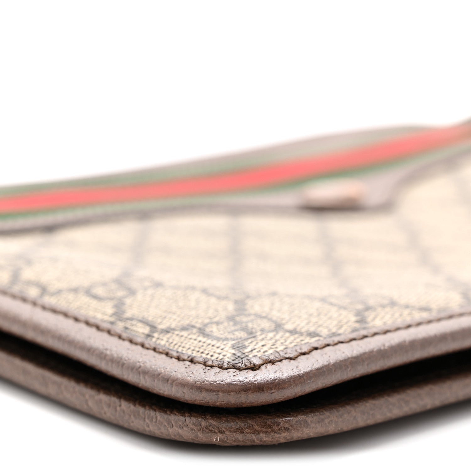 Gucci GG Supreme Monogram Web Small Ophidia Documents Holder Beige New Acero 7 of 8