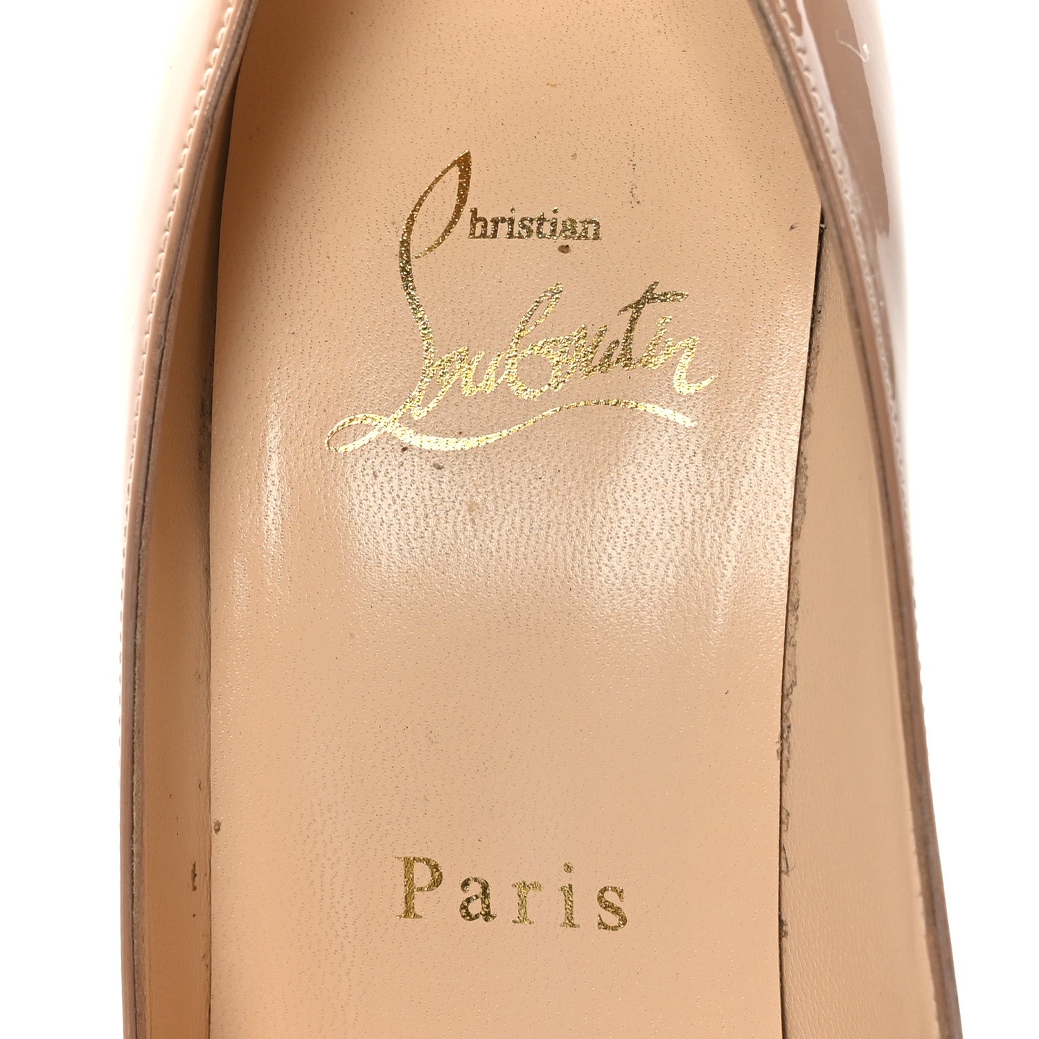 Christian Louboutin Patent Pigalle Follies 100 Pumps 35.5 Nude 7 of 8