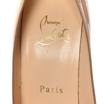 Christian Louboutin Patent Pigalle Follies 100 Pumps 35.5 Nude 7 of 8
