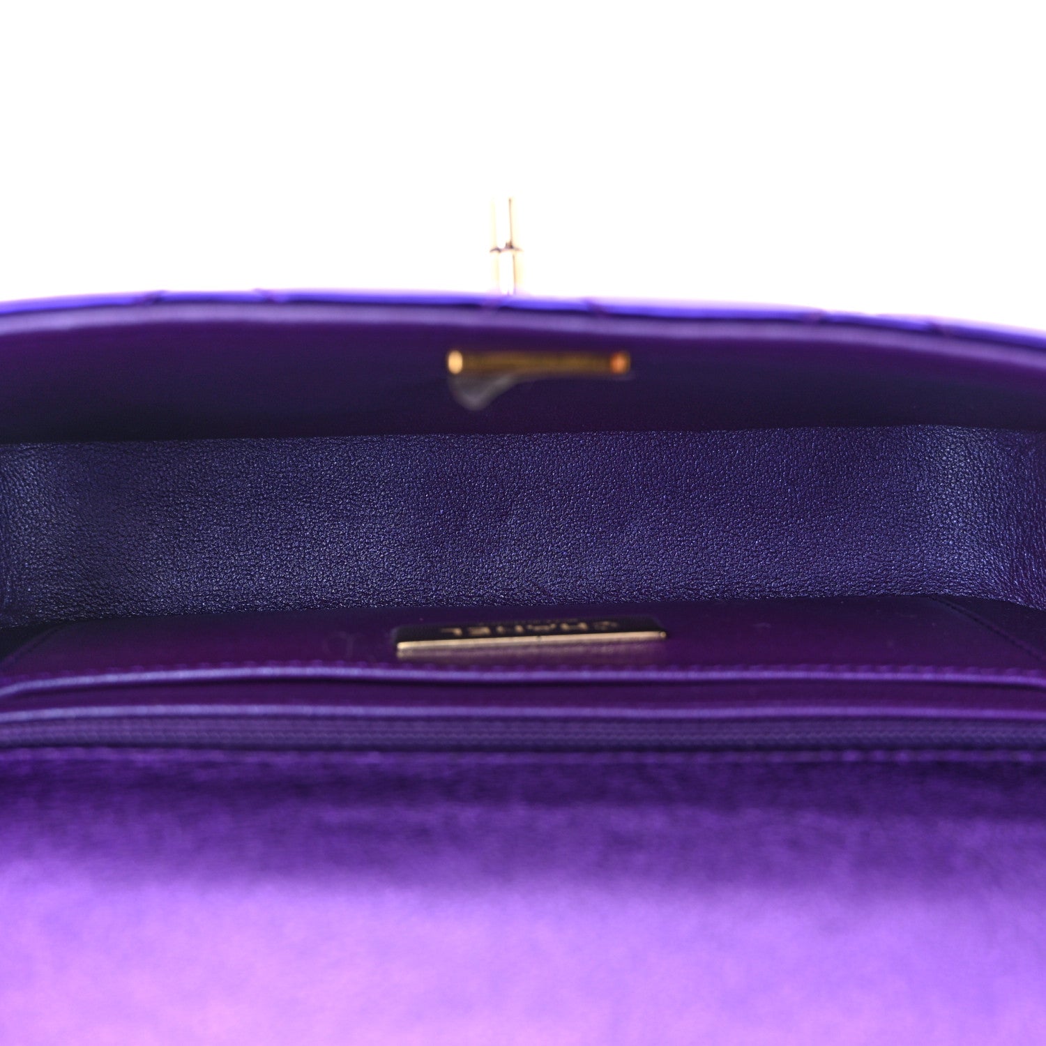 Chanel Mirror Calfskin Metallic Calfskin Quilted Hollywood Boulevard Mini Flap With Star Coin Purse Purple 5 of 10