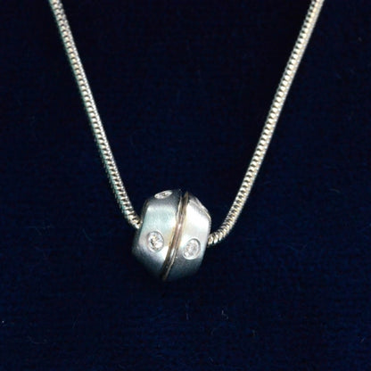 Tiffany 18k Diamond Bead Necklace 4 of 6