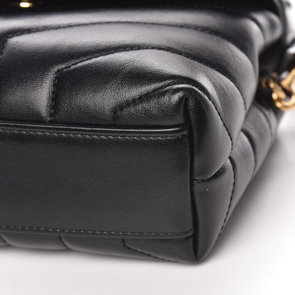 Saint Laurent Calfskin Y Quilted Monogram Toy Loulou Crossbody Bag Black 10 of 11