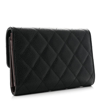 Chanel Caviar Quilted Medium Flap Wallet Black 4 of 9