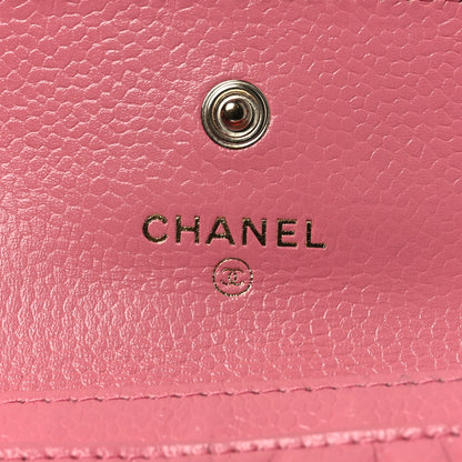 Chanel Caviar Camellia Embossed Card Holder Wallet Pink 6 of 10