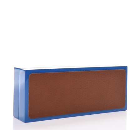 Hermes Lacquer Cavalcolor Small Square Box Bleu Indigo 4 of 7