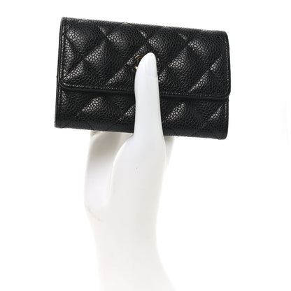 Chanel Caviar Quilted Flap Card Holder Black 2 of 9